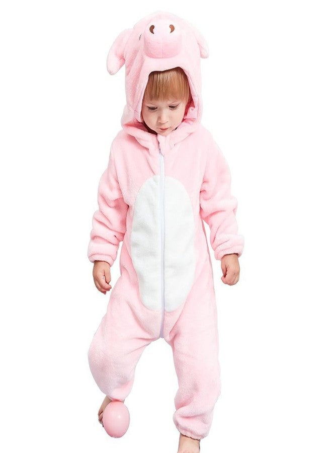 CuteOn Toddler Halloween Costume Onesie Cosplay Romper Christmas Infants Baby Costume Pink Pig 3-4 Years - Image 1